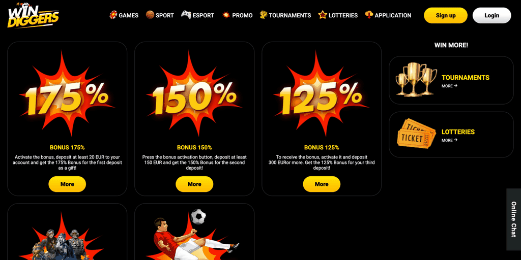 Win Diggers Online Casino Review